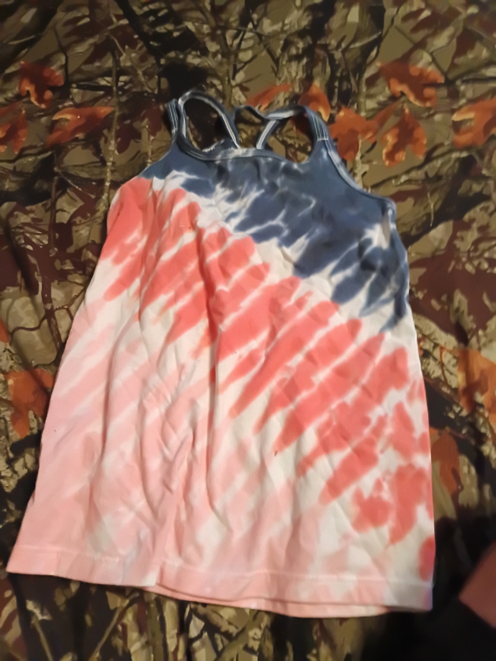 Cat & Jack Pink & Blue Tie-Dye Racerback Tank